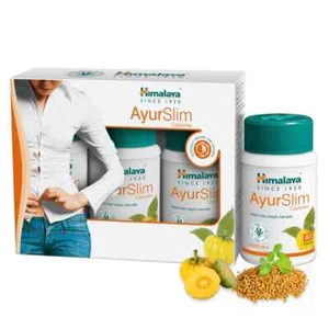 Herbal Himalaya Wellness Ayurslim 60 Capsules Helps Loose Weight with Garcinia - Picture 1 of 9