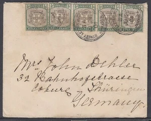 Jamaica - Jun 28, 1904 "Street Letter Box" Kingston Cover to Germany - Picture 1 of 2
