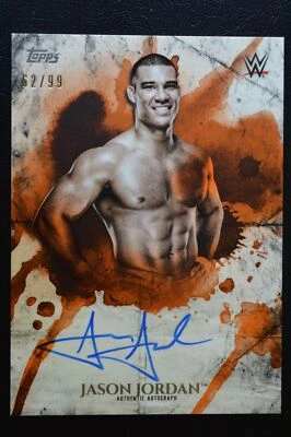 2018 Topps WWE Undisputed Autographs Orange JASON JORDAN /99 - Image 1 of 2