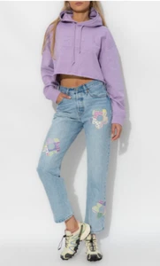 Levi's 501 Original Fresh as a Daisy High Waist Straight Leg Jeans 27 X 30 NWT - Picture 1 of 4