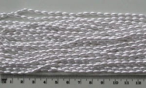 50 x acrylic oval beads, 6mm x 3mm, pearly white - Picture 1 of 1