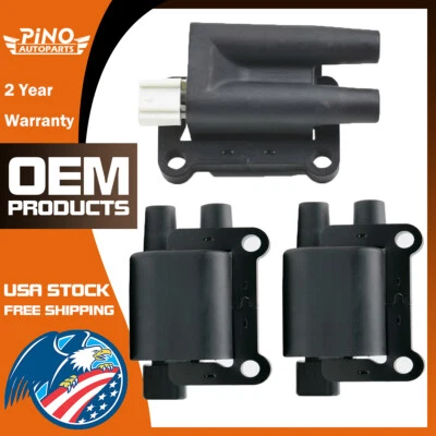 UF196 UF197 3X Ignition Coils OEM for 1997-2004 Mitsubishi Montero Sport 3L 3.5L - Image 1 of 4