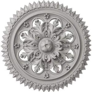 Ekena Millwork Ceiling Medallions 21-5/8"x2-1/2" York Urethane Ultra Pure White - Picture 1 of 3