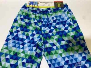 Eddie Bauer Big Boys Youth 2-Pack Hybrid Shorts Blue/Green size M 10/12 - Picture 1 of 2