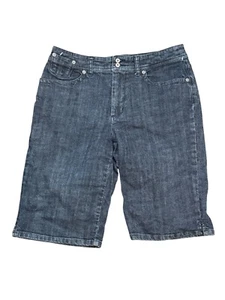 Bermudas de mezclilla Chicos platino talla 0,5 mezcla de algodón/spandex lavado oscuro para mujer - Imagen 1 de 3