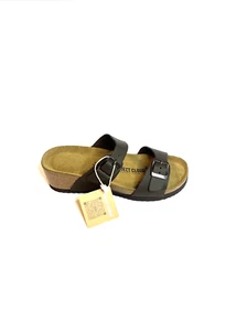 NEW Project Cloud Chocolate Brown Leather Wedge Sandals Slides Women Size 6 - Picture 1 of 20
