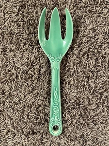 Vintage Homer Laughlin Fiesta Kitchen Kraft Green Kitchen Serving Fork 10" Long - Picture 1 of 5