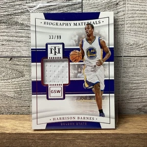 2021-22 National Treasures Biography Materials Harrison Barnes BGM-HBR /99 (MEM) - Picture 1 of 4