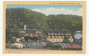 Vintage Postcard New Gatlinburg Inn Tennessee 1949 Linen Card Curt Teich and Co. - Picture 1 of 2