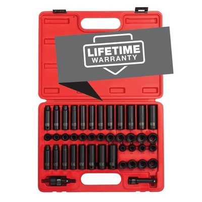 3342 3/8 Inch Drive Master Impact Socket Set, 42-Piece, SAE/Metric, 5/16" to ... - Image 1 of 4