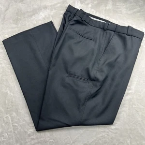 Galls Mens Dress Pants 48 x 32 Black TR605 Flat Front Stretchable Straight Leg - Picture 1 of 9