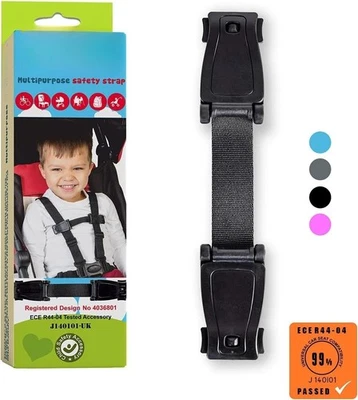 LAVEN & IVORY L & I Anti Escape Car Seat Strap — UK Made, Crash Tested, ECE R44-04 & R129