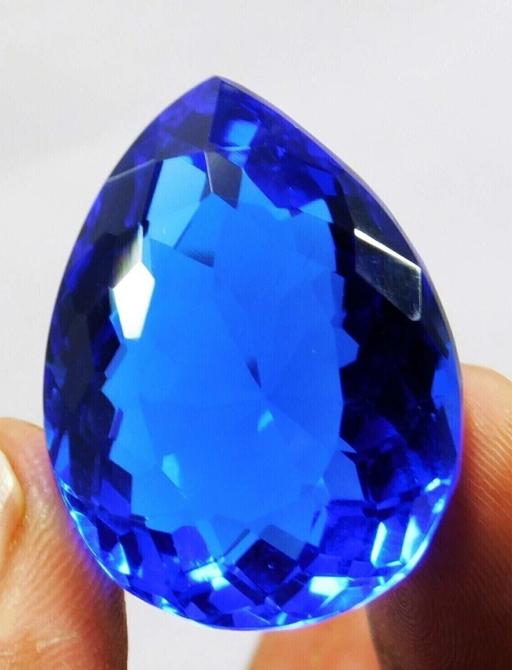 AAA+ 70.50 Ct. Blue Tanzanite Pear Faceted Cut Loose Gemstone for Birthday Gift - Image 1 of 4