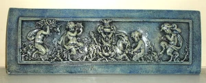 Larga placca da parete cherubini in porto decorazione casa vintage vittoriana - Foto 1 di 9