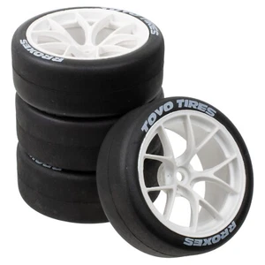 Llantas de coche de radiocontrol 4 piezas y neumáticos de goma para Traxxas 4-Tec 2.0 Tamiya TT-01 TT-02 - Imagen 1 de 7