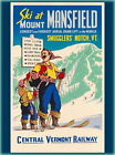 94833 Ski Mount Mansfield Vermont United States Wall Print Poster Plakat