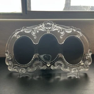 Mikasa Princess Ornate Cut Photo Picture Frame Triple Oval 3  3.5x4.5 - Picture 1 of 19