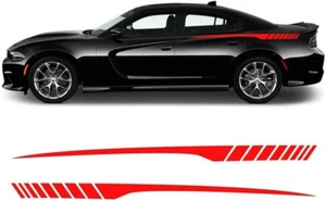 NEW 2Pcs Rear Quarter Panel Stripes Decal Vinyl Sticker for Dodge Charger - Picture 1 of 12