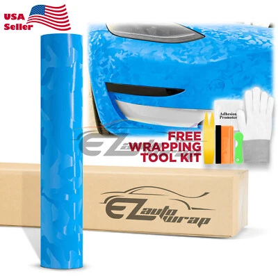 Camuflaje Sombra Azul Cielo Patrón Camuflaje Coche Vinilo Envoltura Calcomanía Adhesivo Hoja Película Foto 1 de 4