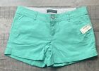 Areopostale Green Cuffed Women?S Shorts Mid Rise 3 1/2 Inseam Size 6 Nw