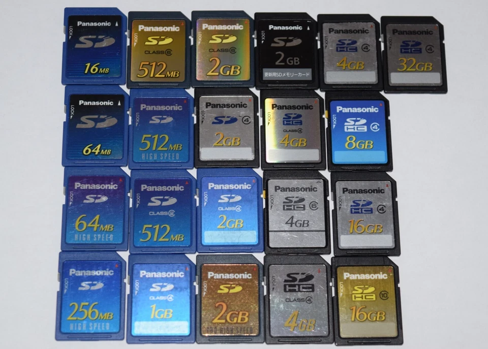 Panasonic SD Card 16MB ~ 512MB 1GB 2GB , SDHC Card 4GB 8GB 16GB 32GB Memory Card - Image 1 of 2