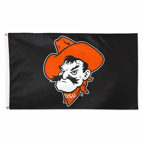 OKLAHOMA STATE COWBOYS PISTOL PETE MASCOT 3'X5' DELUXE FLAG NEW WINCRAFT 👀 Cover