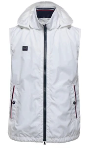 Paul & Shark Yachting Men's White Italy Vest Jacket Hiding Hood Size XL - Picture 1 of 17