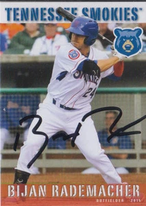 Bijan Rademacher 2015 Tennessee Smokies Autograph Auto Signed RC Rookie Cubs - Picture 1 of 1