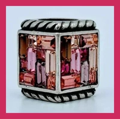 NUEVO Cubo Brighton Rosa San Miguel Cuentas JC1883 Acabado Plateado con Cristales Foto 1 de 4