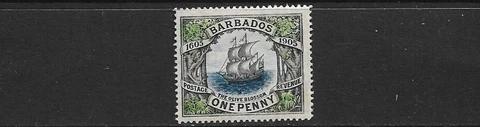 BARBADOS - 1906 - TERCENTENARY OF ANNEXATION - MM - SG 152 - CAT £19 Cover