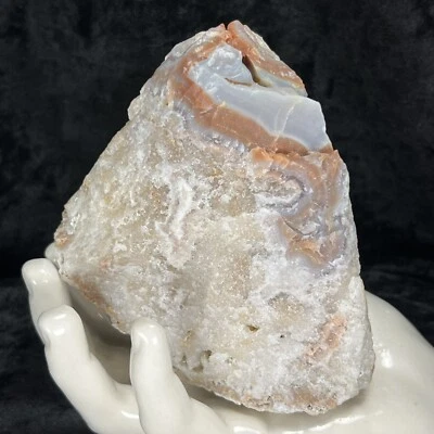 4” Blue Red Botryoidal Agate Chalcedony Crystal Geode Rough Quartz Specimen KY - Image 1 of 4