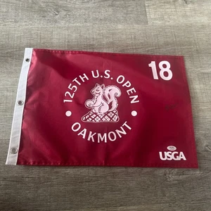 Keegan Bradley Signed Autographed 2025 Oakmont 125th US OPEN Golf Pin Flag PSA - Picture 1 of 2