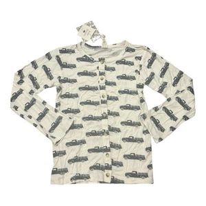 Kate Quinn Bamboo Blue Truck Cardigan - Picture 1 of 3