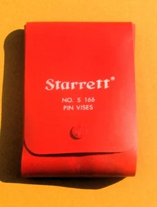 STARRETT PIN VISE SET # S 166 LIGHTLY USED IN PLASTIC SLEEVE - Picture 1 of 8