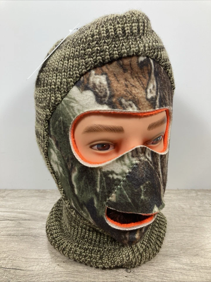 Camuflaje Reversible Naranja Tejido Cubierta Facial Máscara de Esquí Caza Pasamontañas Capucha OSFM EE. UU. Foto 1 de 4