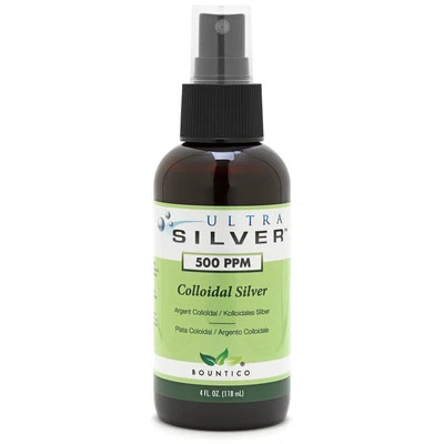 Ultra Silver коллоидный спрей, 500 частей на миллион, 4 унции - Изображение 1 из 4