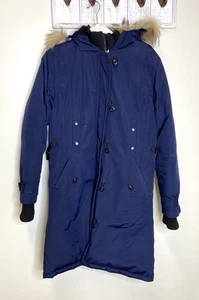 Canada Goose Kensington Parka Navy Down Coat Fur Hood Jacket Women's size Medium - Picture 1 of 10