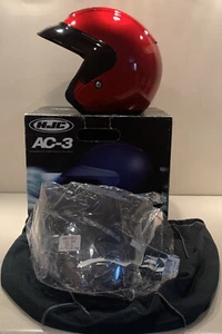 HJC AC-3 Candy Red Helmet w/ Face ShIeld.  Size: Small.  Excellent Condition - Picture 1 of 10