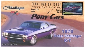 22-196, 2022 , Pony Cars, Pictorial Postmark, First Day Cover, Classics, 1970 - Picture 1 of 1