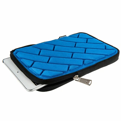 Genuine Caseflex Neoprene Brick Pattern 7" Tablet eBook Pouch Cover Case - Blue - Image 1 of 4