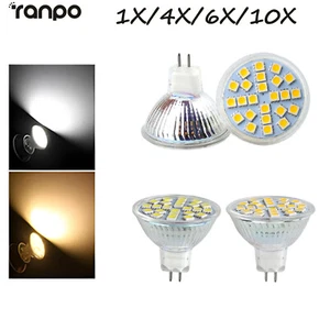 1X 10X MR11 GU4 LED Spotlight Bulb 12V 24V 3W Replace 30W Halogen SMD White Lamp - Picture 1 of 13