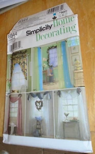 Cortinas de patrón Simplicity tratamientos para ventanas para decoración del hogar 8344 - Imagen 1 de 2