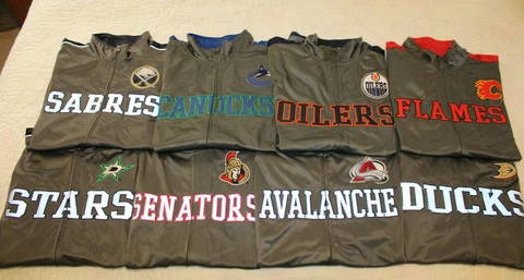 NWT Big&Tall Men NHL Gray Performance Full Zip Track Jacket Multiple Teams/Sizes Cover