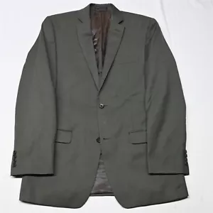 Perry Ellis 40L Green 100% Wool Mens Blazer Suit Jacket Sport Coat - Picture 1 of 12