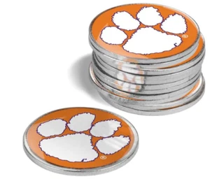Clemson Tigers 12 Pack Golf Ball Markers - Picture 1 of 1
