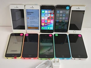 📱 Apple iPhone 5 5c 5S SE Unlocked Grade A IOS used phone work well lot📱 - Afbeelding 1 van 21