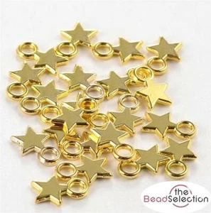 CIONDOLI STELLA CHARMS PLACCATI ORO 10mm TOP QUALITY C143 - Foto 1 di 4