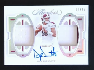 2023 Panini Flawless Collegiate Autographs Dak Prescott Dual Patch Auto #d /25 - Picture 1 of 2