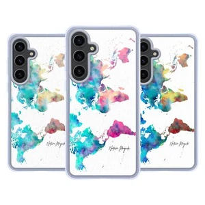 FUNDA DE GEL DE ACUARELA PINTADA MAPA DEL MUNDO NATURE MAGICK COMPATIBLE SAMSUNG/MAGSAFE - Imagen 1 de 10