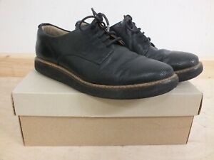 Clarks Black Leather Glick Darby Brogues Shoes Size 4.5  (Hol)